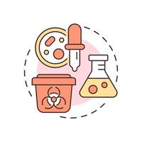 Research laboratories multi color concept icon. Biological agents, genetic engineering. Round shape line illustration. Abstract idea. Graphic design. Easy to use in presentation, article vector