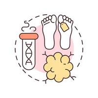 Mortuaries multi color concept icon. Body preservation, embalming. Biomedical waste. Round shape line illustration. Abstract idea. Graphic design. Easy to use in presentation, article vector