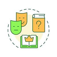 Dont judge by looks multi color concept icon. Social, community. First impression. Round shape line illustration. Abstract idea. Graphic design. Easy to use in infographic, presentation vector