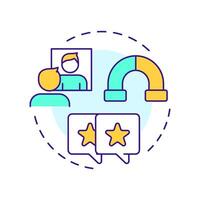 It takes one to know one multi color concept icon. Mirror, reflecting. Opinion, criticism. Round shape line illustration. Abstract idea. Graphic design. Easy to use in infographic, presentation vector