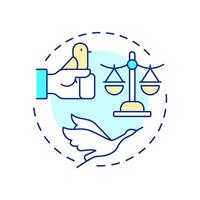 Bird in hand worth two in bush multi color concept icon. Value, balance. Metaphor, success. Round shape line illustration. Abstract idea. Graphic design. Easy to use in infographic vector