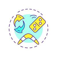 What goes around comes around multi color concept icon. Consequences, responsibility. Round shape line illustration. Abstract idea. Graphic design. Easy to use in infographic, presentation vector