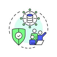 Master data management multi color concept icon. Organization critical information assets. Digital marketing. Round shape line illustration. Abstract idea. Graphic design. Easy to use in presentation vector