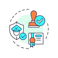 Customs agencies multi color concept icon. Government authorities. Integrated border management. Round shape line illustration. Abstract idea. Graphic design. Easy to use in presentation vector