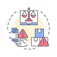 Anti corruption multi color concept icon. Officials work control technology. Goal of IBM. Round shape line illustration. Abstract idea. Graphic design. Easy to use in promotional material vector