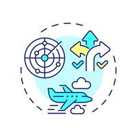 Area control service multi color concept icon. Radar system. Route management, organization. Round shape line illustration. Abstract idea. Graphic design. Easy to use in article, blog post vector