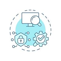 Service operation soft blue concept icon. Incident management, problem solving. Round shape line illustration. Abstract idea. Graphic design. Easy to use in blog post, presentation vector