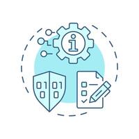 Service transition soft blue concept icon. Knowledge management, software development. Round shape line illustration. Abstract idea. Graphic design. Easy to use in blog post, presentation vector
