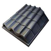 glorious intense minimalist Slate roof tile, dark grey textured with Transparent Background authentic png