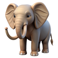glorious minimalist African elephant, trunk curled, tusks visible with Transparent Background high quality png