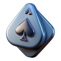 dramatic gothic Photorealistic, ultra-detailed, isolated cutout of a single playing card, Ace of Spades with Transparent Background artisan png
