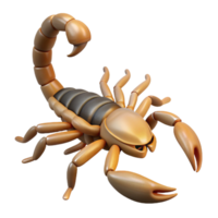 exquisite intense modern Scorpion, desert, tail raised, with Transparent Background 8K png