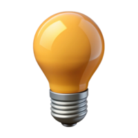 extraordinary inspired Professional render of a single lightbulb, incandescent Isolated cutout with Transparent Background png