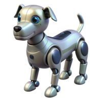 dynamic vibrant Robotic dog with articulated legs and wagging tail with Transparent Background ultra HD png