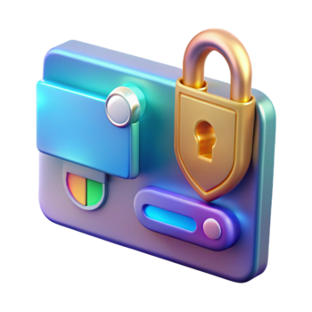 härlig intensiv rustik trogen nyckelkort med holografiska säkerhet koda med transparent bakgrund studio kvalitet png