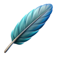 energetic alluring Photorealistic, isolated cutout of a single Siren's feather, ultra-detailed, hyper-specific, professional render with Transparent Background museum quality png