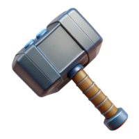 captivating victorian Ultra-detailed, isolated cutout of Thor's Mjolnir hammer, hyper-specific, professional render, concept art style with Transparent Background fine detail png