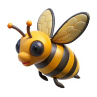 glorious minimalist A bumblebee in flight with Transparent Background authentic png