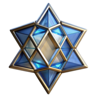exquisite traditional Synagogue stained glass Star of David, with Transparent Background sharp png