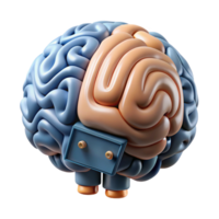 energetic captivating Professional render, hyper-specific isolated cutout of a biomechanical brain with external processing units with Transparent Background masterfully captured png