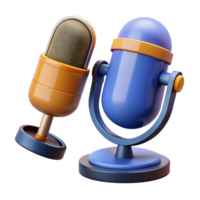 beautiful dreamy abstract Microphone, podcasting equipment, with Transparent Background genuine png