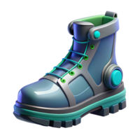 glorious classic Ultra-detailed, isolated cutout, concept art render of a futuristic boot sole with Transparent Background sharp png