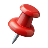 exquisite tranquil nordic A single, realistic pushpin, with a red head and a sharp point with Transparent Background museum quality png