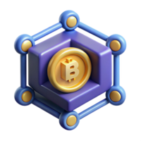 lindo dinâmico tropical blockchain tecnologia ícone, criptomoeda símbolo, com transparente fundo galeria padrão png