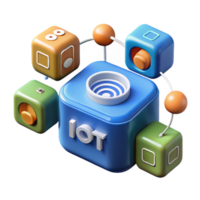 energetic alluring Internet of Things IoT sensor, connected devices, with Transparent Background refined png