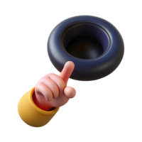 gorgeous avant-garde Concept art style, isolated cutout of a single human finger pointing at a miniature black hole with Transparent Background authentic png
