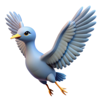 enchanting bold mid-century A stylized bird in flight with outstretched wings with Transparent Background detailed png