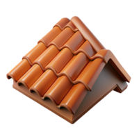 glorious unforgettable Hyper-specific professional render of a single, weathered, terracotta roof tile Isolated cutout with Transparent Background png
