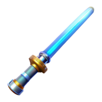 glorious elegant Laser sword with glowing blade and ornate hilt with Transparent Background original png