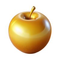 fascinating victorian Ultra-detailed isolated cutout of a single golden apple of Hesperides, emitting soft light with Transparent Background studio quality png