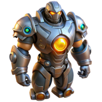 dazzling rare Advanced power armor, heavy plating, glowing energy source with Transparent Background png