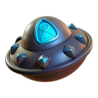 exemplary impressionist Alien artifact, glowing runes, unknown purpose with Transparent Background high quality png
