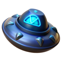 fascinating distinguished Alien artifact, glowing runes, unknown purpose with Transparent Background png