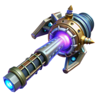 fascinating surreal Alien weapon with glowing energy source and intricate design with Transparent Background luxury png