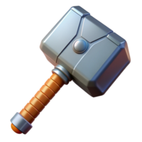 extraordinary minimalist Mjolnir, Thor's hammer, with Transparent Background high quality png
