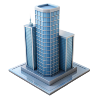 impressive creative Modern skyscraper architectural model with Transparent Background elite png