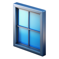 stunning reflective geometric Single window pane with frosted glass with Transparent Background sharp png