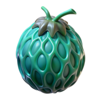 extraordinary sought-after Concept art style, isolated cutout of a bioluminescent alien fruit with intricate veins, hyper-specific with Transparent Background png