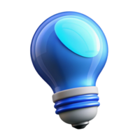 extraordinary coveted Concept art style, isolated cutout of a futuristic, energy-efficient lightbulb emitting a blue glow with Transparent Background png