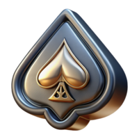 splendid dreamy bohemian Concept art style rendering of a single, stylized playing card, Ace of Spades, intricate design with Transparent Background high resolution png