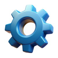 enchanting organic A single, floating gear with intricate teeth with Transparent Background authentic png