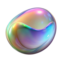striking surreal A floating, iridescent soap bubble with swirling rainbow colors with Transparent Background perfect clarity png