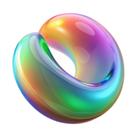 reflective fascinating A floating, iridescent soap bubble with swirling rainbow colors with Transparent Background premium png