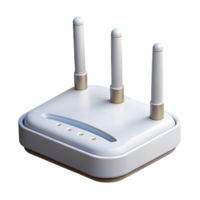 glorious victorian Hyper-specific, professional render of a modern, white wireless router with multiple antennas with Transparent Background artisan png