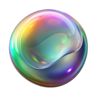 calm striking A floating, iridescent soap bubble with swirling rainbow colors with Transparent Background crisp png