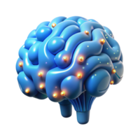 splendid energetic elegant A single, stylized brain composed of glowing binary code with Transparent Background gallery standard png
